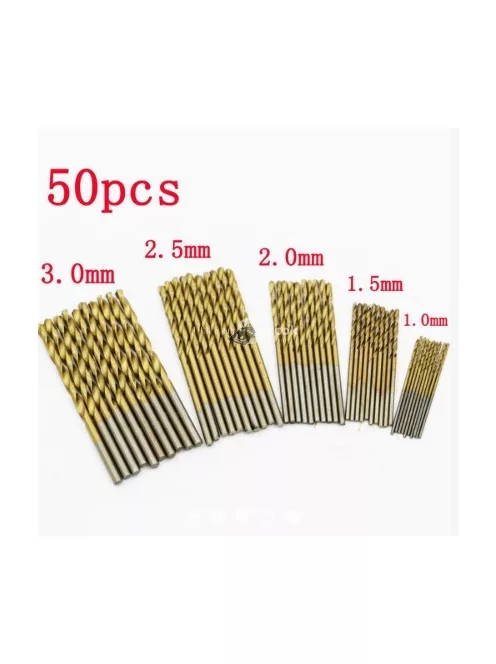 50 db-os Titán-gyorsacél Fúrószár Készlet - Precíziós Fúráshoz és Tartóssághoz