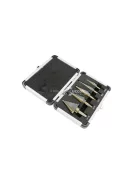 5 db-os lépcsős fúró készlet fém és fa anyagokhoz