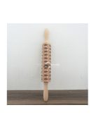 Karácsonyi mintás sodrófa - díszítő nyújtófa kekszekhez és süteményekhez