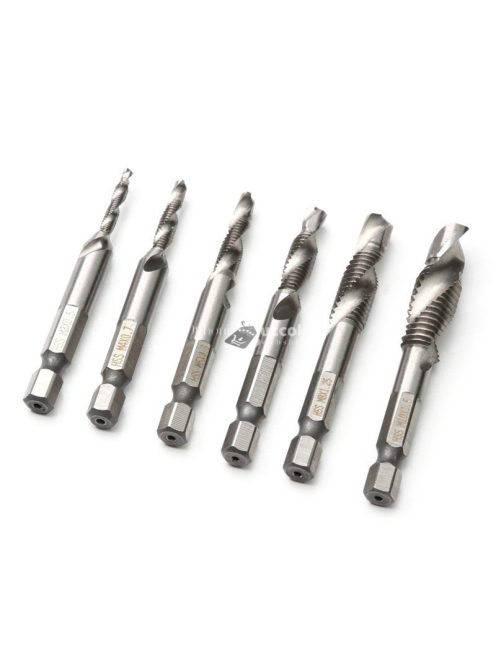 Menetfúró és csigafúró készlet (6 db) – Precíziós fémmegmunkáláshoz