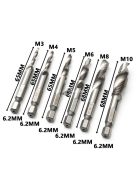 Menetfúró és csigafúró készlet (6 db) – Precíziós fémmegmunkáláshoz