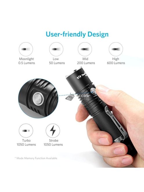 Szuper nagy fényerejű LED zseblámpa kültéri és vészhelyzeti használatra