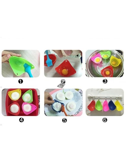 Szilikon tojássütő és főző forma készlet, 2 darabos szett