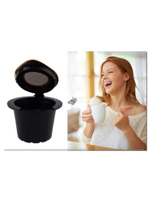 Újratölthető 2db-os kávékapszula szett Fekete+Arany - Környezetbarát újrahasználható kávéfőző kapszulák