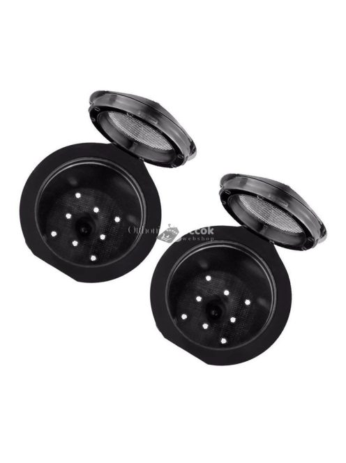 Újratölthető 2db-os kávékapszula szett Fekete+Arany - Környezetbarát újrahasználható kávéfőző kapszulák