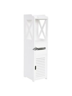 Keskeny fürdőszobai tárolószekrény kompakt helyekre