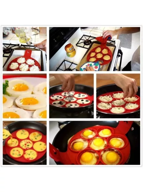 Szilikon tojás- és palacsintasütő forma - tapadásmentes konyhai eszköz omlettekhez és palacsintákhoz