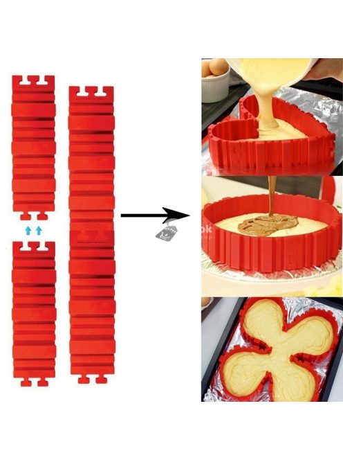 Rugalmas szilikon tortaforma sütemények és desszertek készítéséhez