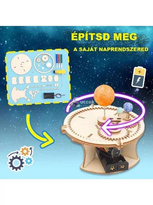 Csináld Magad Elektromos Forgó Naprendszer Modell Készlet Fából Gyerekeknek és Felnőtteknek