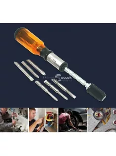   Racsnis Csavarhúzó 5 Cserélhető Fejjel - Precíziós Szereléshez