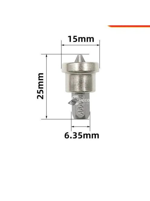 Mágneses csavar rögzítő készlet, Mágneses bitfej (5 db) 25 mm hosszúságú bitfejekkel szereléshez