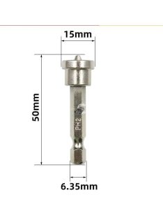   Mágneses csavar rögzítő készlet, Mágneses bitfej (5 db) 25 mm hosszúságú bitfejekkel szereléshez