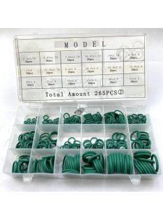   HNBR O-gyűrű készlet 265 db (18 különböző méret) - Tartós és rugalmas tömítőgyűrűk ipari és autós alkalmazásokhoz