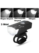 USB-ről tölthető LED-es Biciklilámpa Szett éjszakai kerékpározáshoz