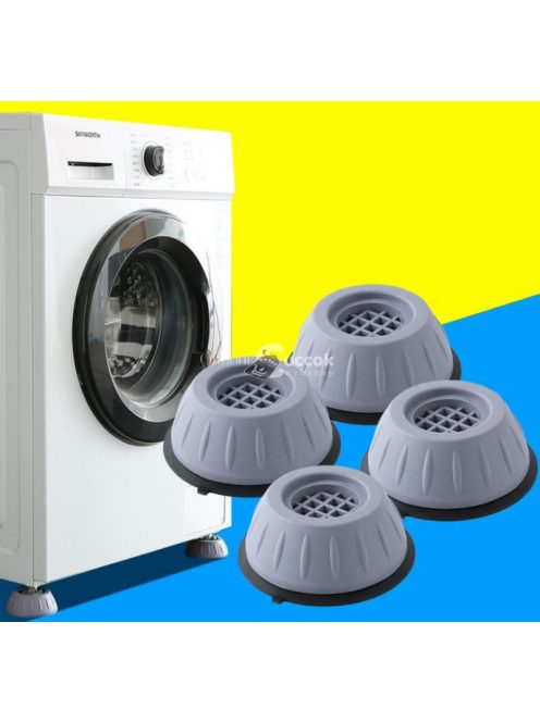 Rezgéscsillapító mosógép talp, szürke, csúszásmentes stabilizáló kiegészítő