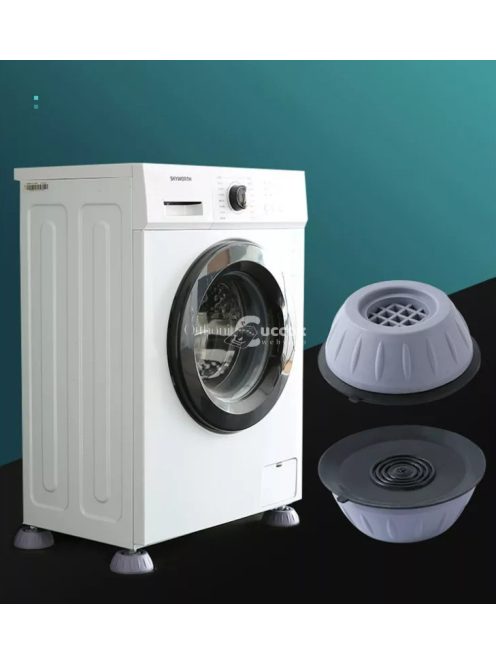 Rezgéscsillapító mosógép talp, szürke, csúszásmentes stabilizáló kiegészítő