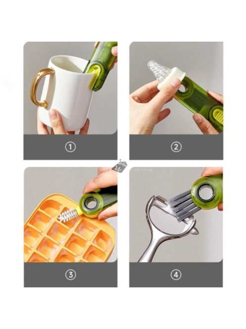 Többfunkciós háztartási tisztítókefe kék színben, univerzális használatra