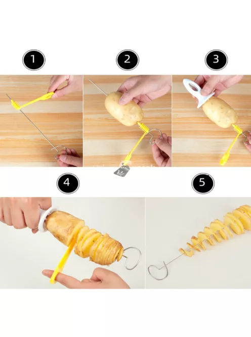 Zöldség spirálozó - Kézi zöldségvágó és dekorálókészítő eszköz