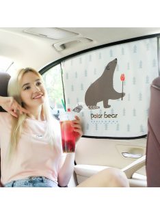   Autós napellenző gyerekeknek, levélmintás, UV-védelemmel