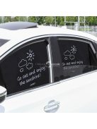 Autós napellenző gyerekeknek, levélmintás, UV-védelemmel