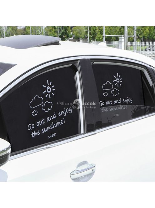 Autós napellenző gyerekeknek, levélmintás, UV-védelemmel