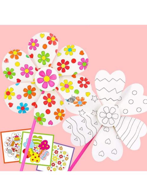 Szélforgó készítő szett kreatív DIY kézműves csomag gyerekeknek és felnőtteknek