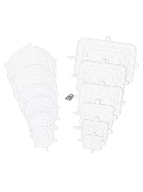 Szilikon fedő szett, univerzális konyhai edényfedő készlet 12 darabos készlet