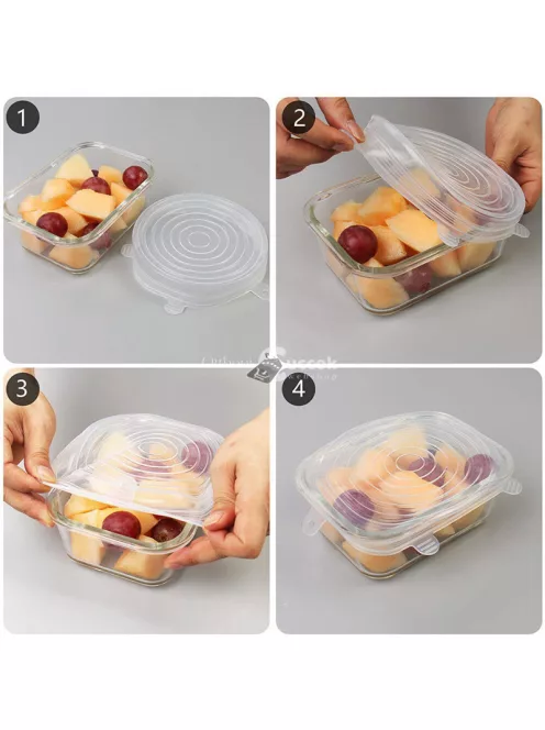 Szilikon fedő szett, univerzális konyhai edényfedő készlet 12 darabos készlet