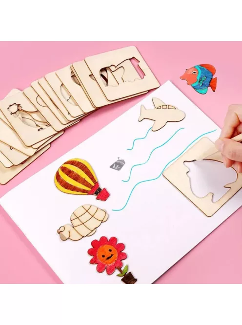 Fa rajzsablon készlet 20 db-os kreatív művészeti és kézműves projektekhez