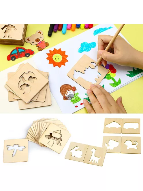 Fa rajzsablon készlet 20 db-os kreatív művészeti és kézműves projektekhez