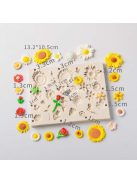 Tortadíszítő szilikon fondant forma és marcipán mintázó eszköz sütemény dekoráláshoz