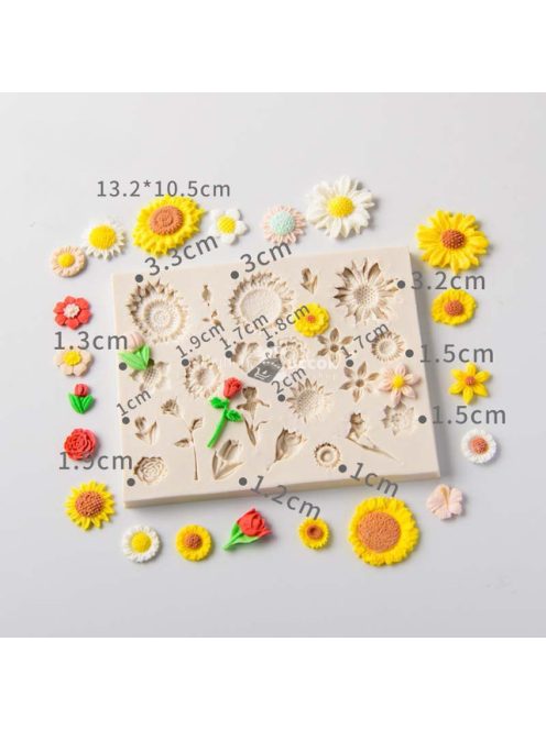 Tortadíszítő szilikon fondant forma és marcipán mintázó eszköz sütemény dekoráláshoz