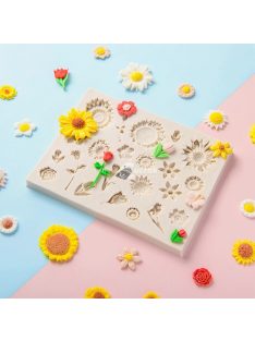   Tortadíszítő szilikon fondant forma és marcipán mintázó eszköz sütemény dekoráláshoz