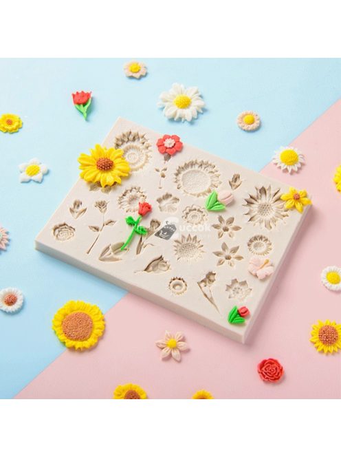 Tortadíszítő szilikon fondant forma és marcipán mintázó eszköz sütemény dekoráláshoz