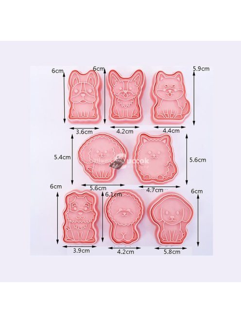 Műanyag keksz és süti forma készlet sütéshez
