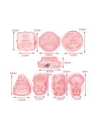 Műanyag keksz és süti forma készlet sütéshez