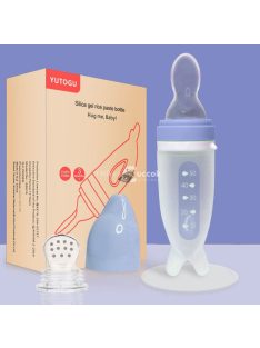   Adagolós etetőkanál Kék - Bébiételek Praktikus Adagolásához