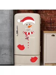   Nagyméretű hóemberes hűtőmágnes – Lány hóember designnal