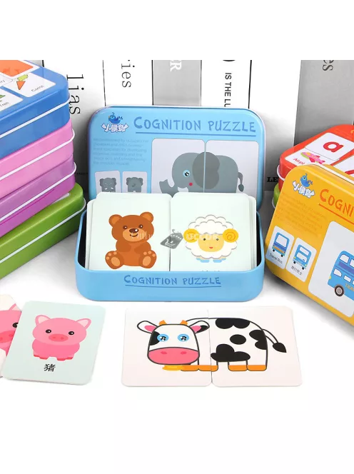 Készségfejlesztő kirakós kártyajáték gyerekeknek és felnőtteknek