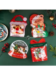   Karácsonyi ajándéktáska szett 25 db - karácsonyfa mintás ünnepi csomagolás