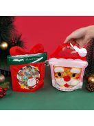 Karácsonyi ajándéktáska szett 25 db - karácsonyfa mintás ünnepi csomagolás