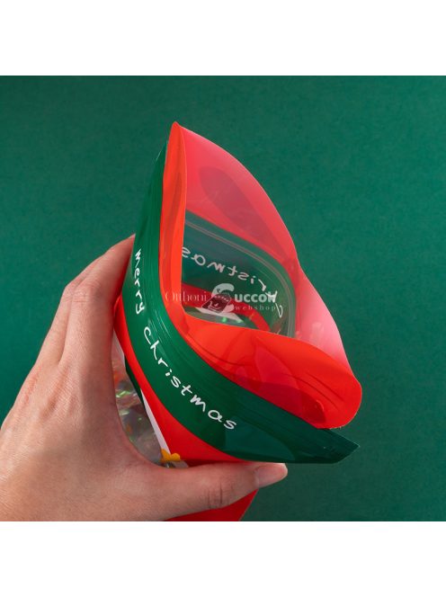 Karácsonyi ajándéktáska szett 25 db - karácsonyfa mintás ünnepi csomagolás