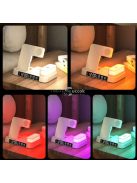 3 az 1-ben multifunkcionális éjszakai fény, ébresztőóra és töltőállomás fekete színben