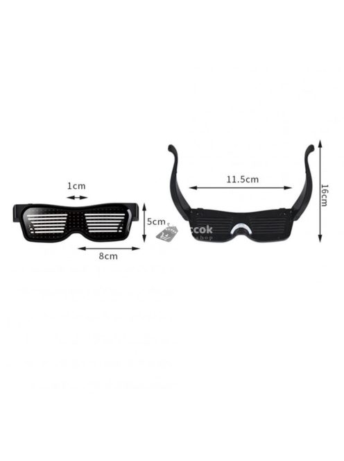 Világító LED kijelzős parti szemüveg szórakozáshoz és eseményekhez