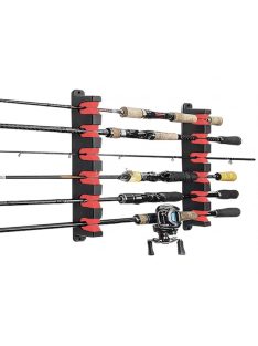   Falra szerelhető 6 lyukú horgászbottartó praktikus tároláshoz