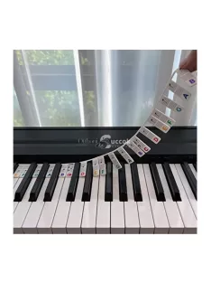   Újrafelhasználható szilikon zongorabillentyűzet címke - tartós és könnyen tisztítható jelölő rendszer zongorákhoz