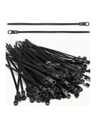 Kábelkötegelő csavar lyukkal, 100 db, praktikus rögzítéshez és kábelmenedzsmenthez