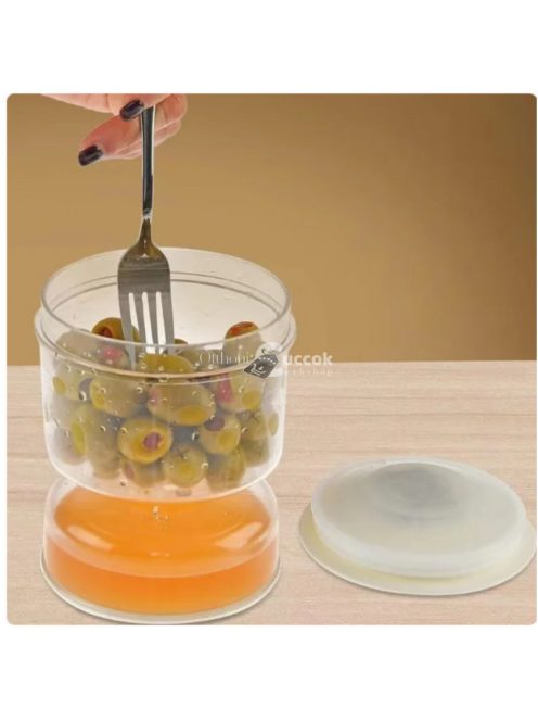 Homokóra alakú savanyúság és olajbogyó tároló üvegkészlet konyhai használatra