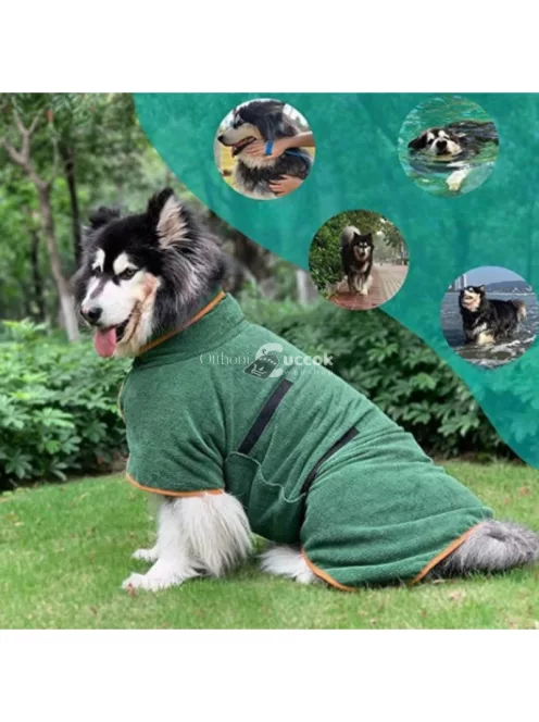 Gyorsan száradó kutya fürdőköpeny - Kényelmes és praktikus kutyafürdőzés utáni viselet