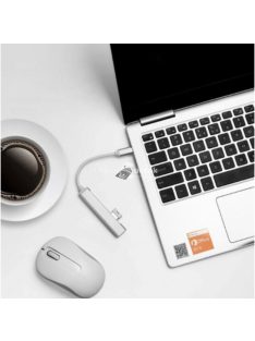   Type C 3.0, HUB 4 portos USB-elosztó fehér, többeszközös csatlakoztatáshoz